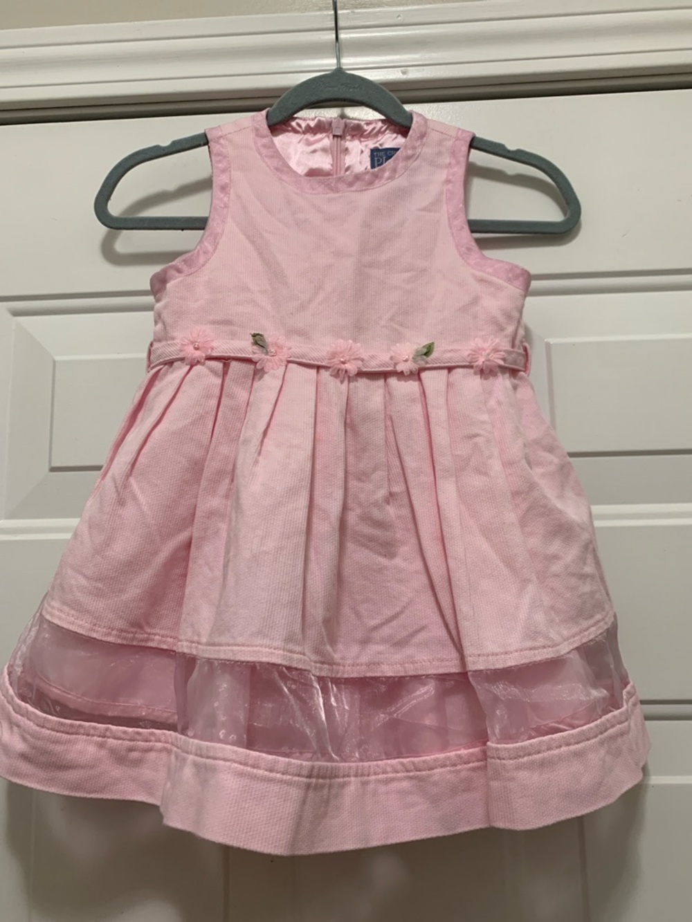 4/$10 The Children's Place 24 Month Light Pink Floral Trim Sleeveless Dress